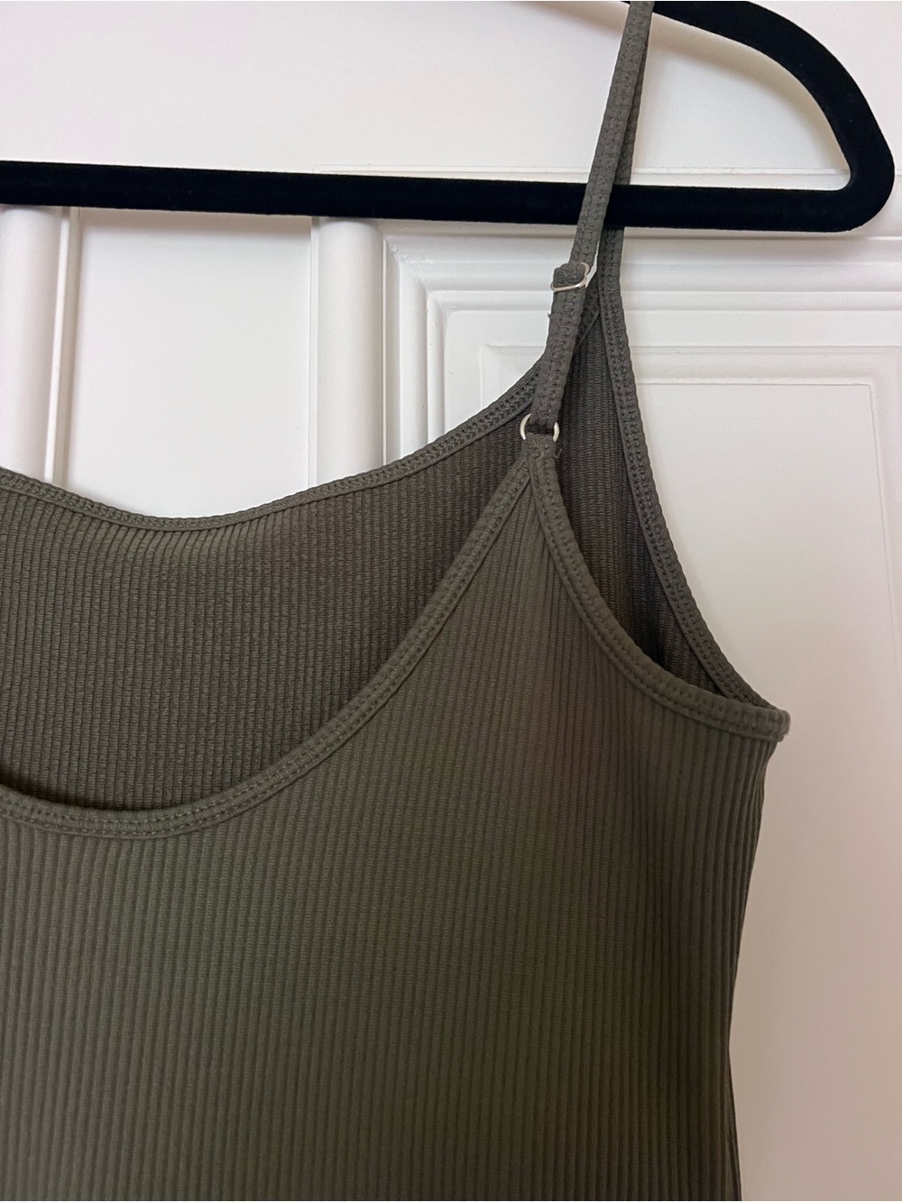 Green Ribbed Jumpsuit - Picture 3 of 5